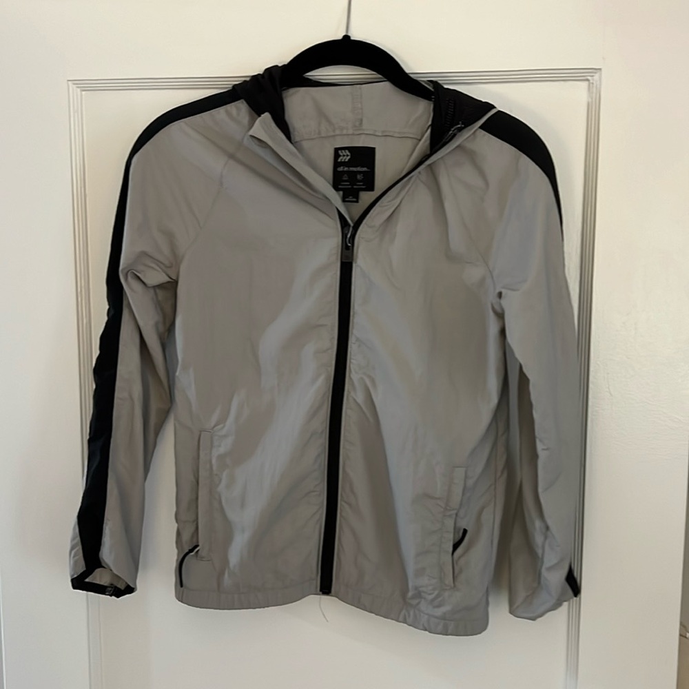 All in motion grey and black water resistant anorak size M
